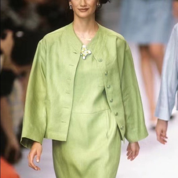 Chanel vintage 1996 runway linen dress jacket set - Picture 5 of 6